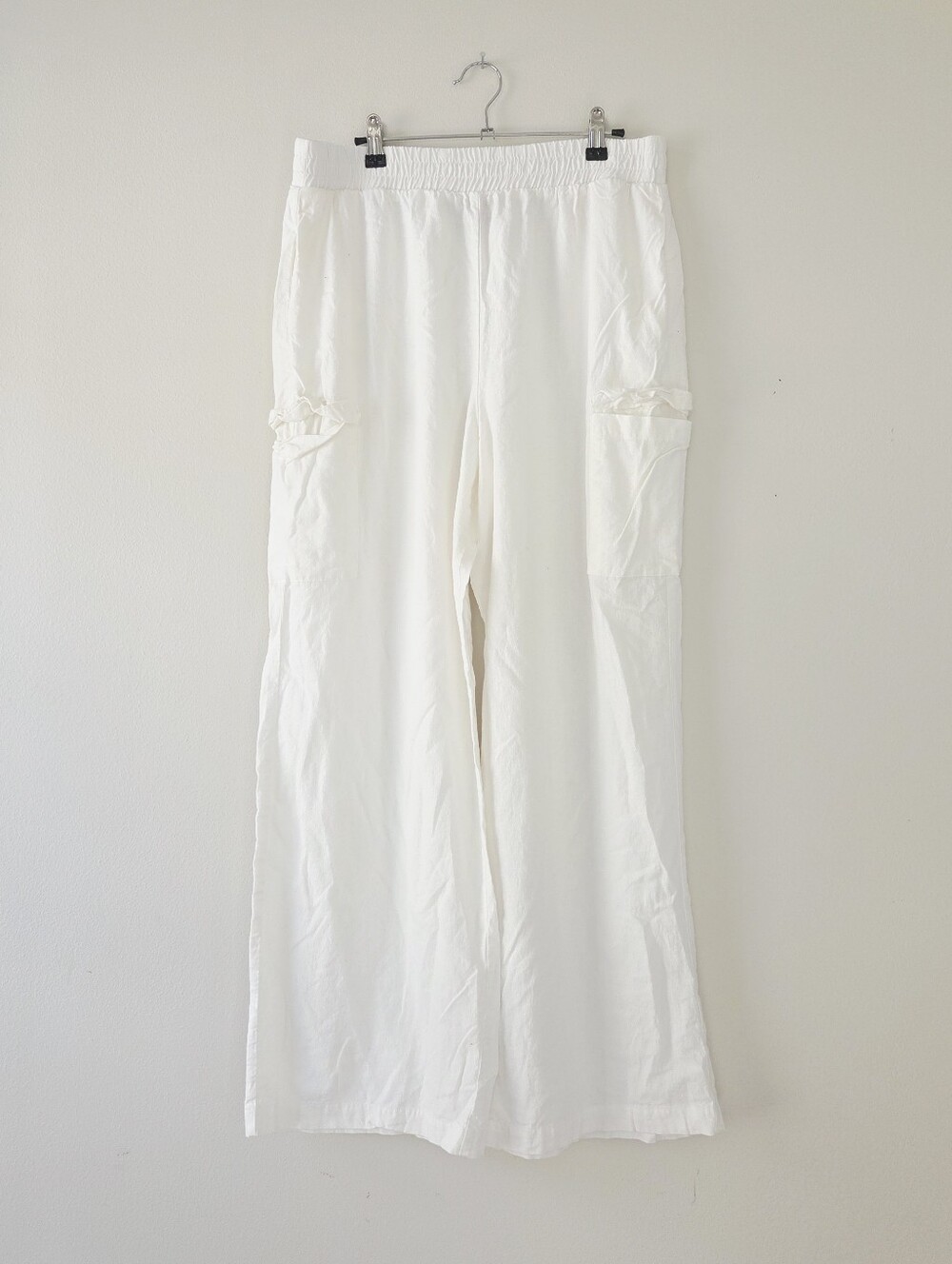 Show Me Your Mumu Women's Coast Cargo Pants White Resort Vacay XL - Picture 2 of 7